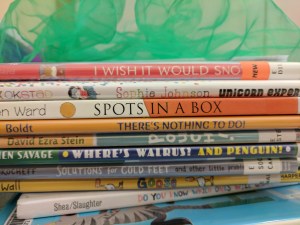 Storytime books and scarf