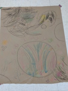 Crayon on butcher paper