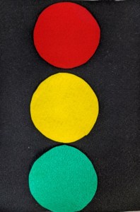 Traffic light felt board