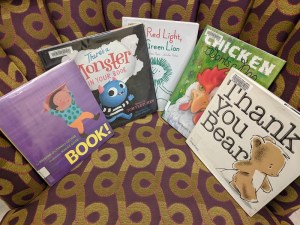 Picture books on storytime chair