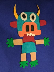 felt board tickle monster