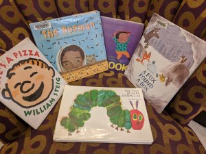 Pete's A Pizza, The Beeman, Book!, A Fox Found A Box, The Very Hungry Caterpillar