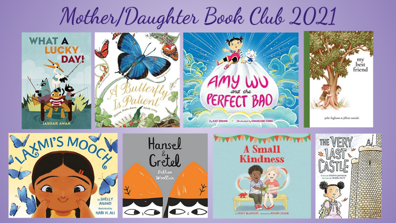 Cover images of picture books in caption