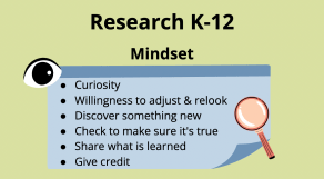 Research K-12 mindset slide from Dr. Trebbe's presentation