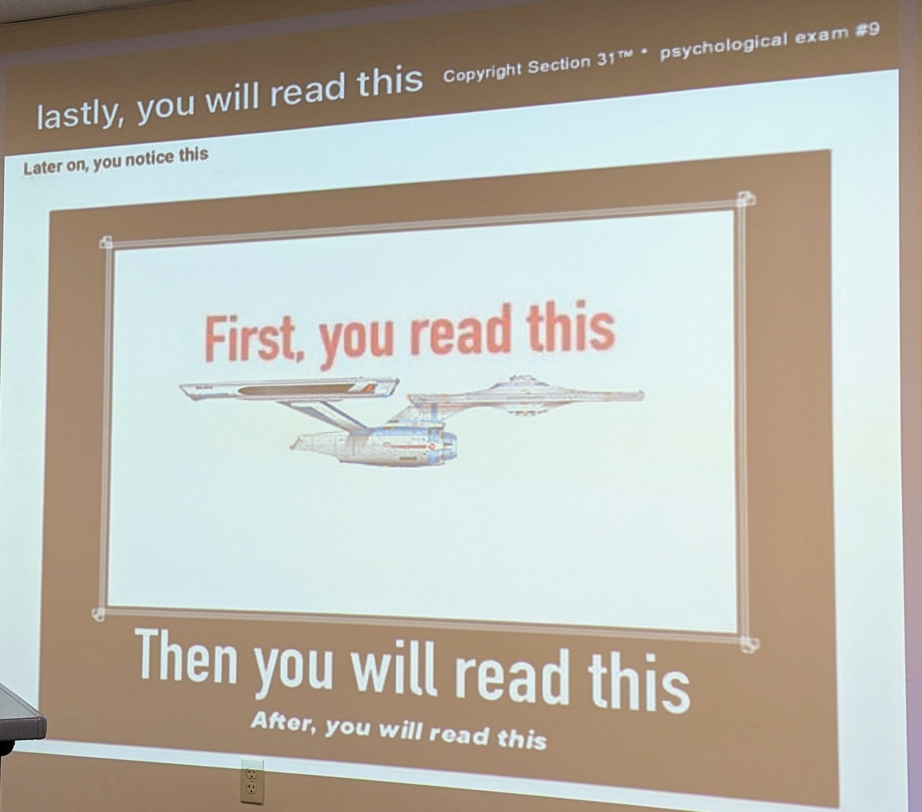 photo of "first, you read this"