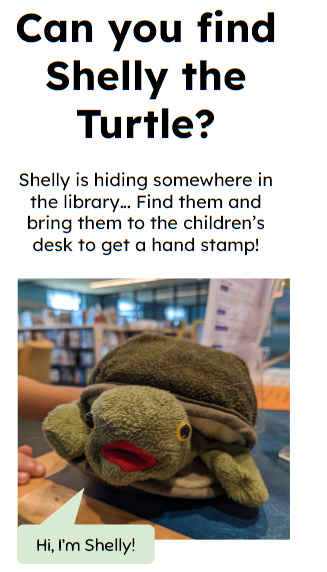 Shelly the Turtle sign and photo