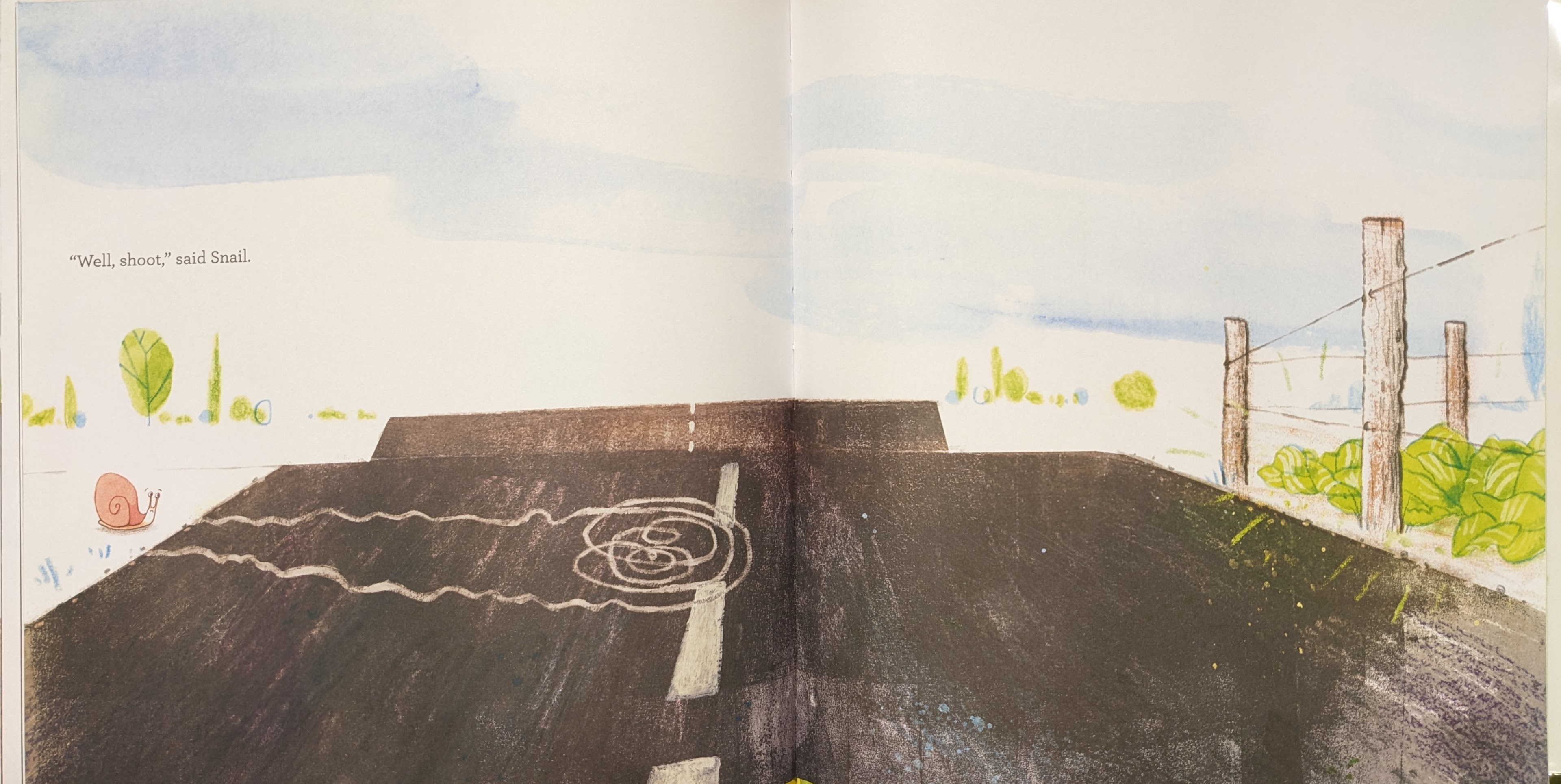 "Well, shoot." From Snail Crossing by Corey Tabor