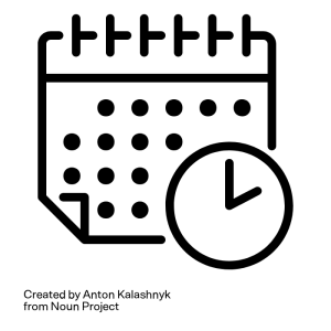 Icon of a calendar and a clock from The Noun Project