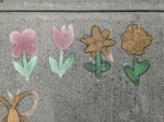 chalk paint flowers